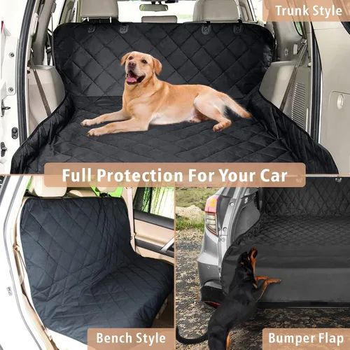 Vista 3 de F-color Forro de Carga SUV para Perros - Forro de Carga para Mascotas Impermeable, Cómoda Cubierta de Carga para Perros con Protector de Solapa