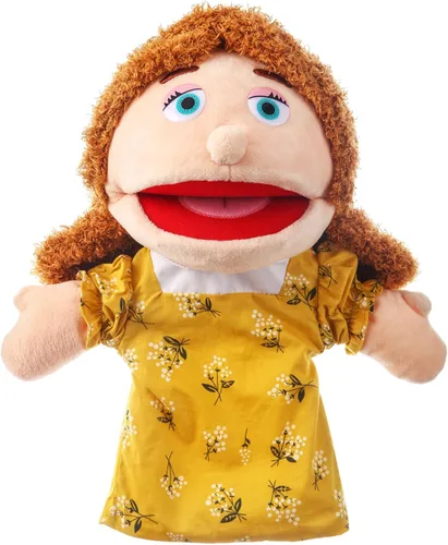 Vista 13 de 1 pieza de marionetas de mano familiares de 12 pulgadas, abuelos, mamá y papá, hermano y hermana, marionetas de mano de peluche para niños, juguetes