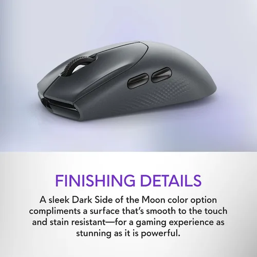 Vista 7 de Alienware AW720M - Mouse inalámbrico para juegos de tres modos - 2.4 GHz inalámbrico, Bluetooth 5.1, 26.000 DPI, 8 botones totalmente programables