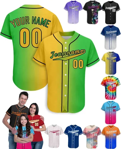 Vista 32 de Camiseta de béisbol personalizada para hombres, mujeres y niños con nombre, número y logotipo, camisetas de sóftbol personalizadas, S-4XL