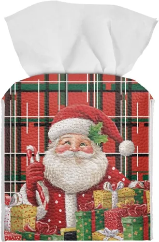 Vista 28 de Lindas decoraciones de ajolote con estampado de animales, caja de pañuelos de cuero, soporte de Navidad, organizador de papel de seda impermeable