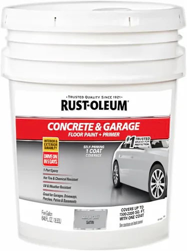 Vista 27 de Rust-Oleum 225359-2PK - Pintura e imprimación para pisos de concreto y garaje, galón, gris armadura satinada, paquete de 2