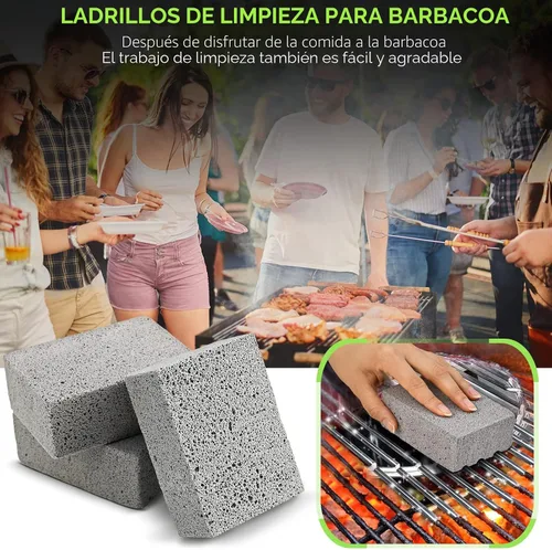Vista 7 de Maryton Ladrillo de limpieza de piedra para parrilla, kit de limpieza para parrillas, bloque de piedra pómez para eliminar manchas de grasa