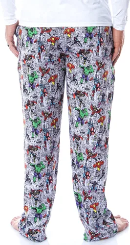 Vista 4 de Marvel - Pantalones de pijama para hombre, diseño de cómic de superhéroe, de Los Vengadores