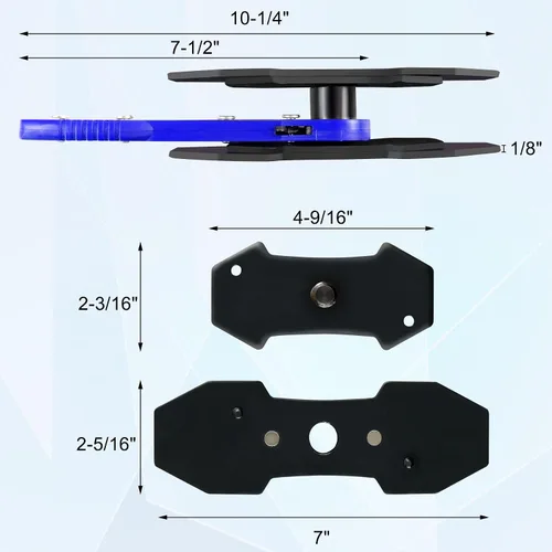 Vista 8 de JoyFans - Juego de herramientas de compresión de pinza de freno, herramienta de trinquete de pistón de disco cuádruple automotriz, herramienta