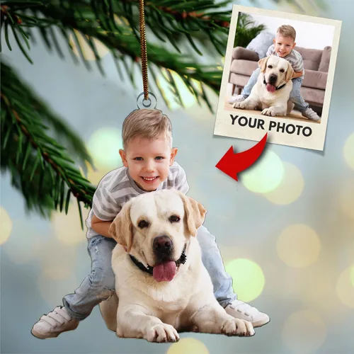 Vista 8 de Adorno fotográfico personalizado, adornos de Navidad personalizados, impresión de doble cara, acrílico 2D, 3.5 pulgadas, 4.25 pulgadas o 5.25