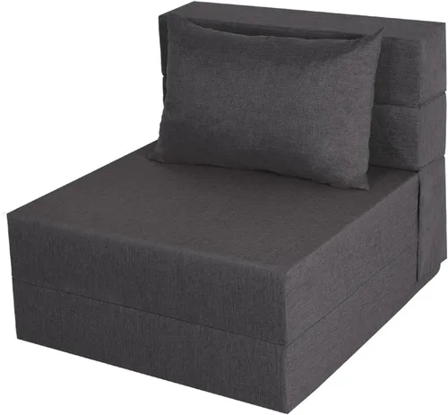 Vista 10 de Fvkind Sofá cama plegable, silla cama plegable con funda extraíble lavable, sofá plegable desplegable convertible con almohada, sofá futón para sala