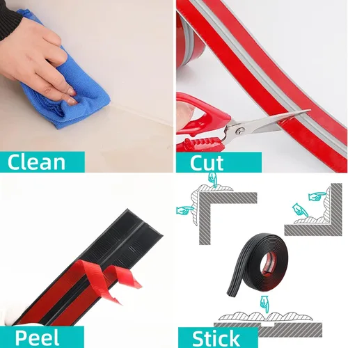 Vista 3 de Protector flexible de esquina de pared para despegar y pegar, protector de esquina de pared, protector de bordes autoadhesivo interior y exterior