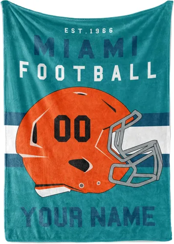 Vista 13 de Manta personalizada para fanáticos del fútbol americano – Se envía al día siguiente – Hecha en Estados Unidos – Manta de vellón personalizada