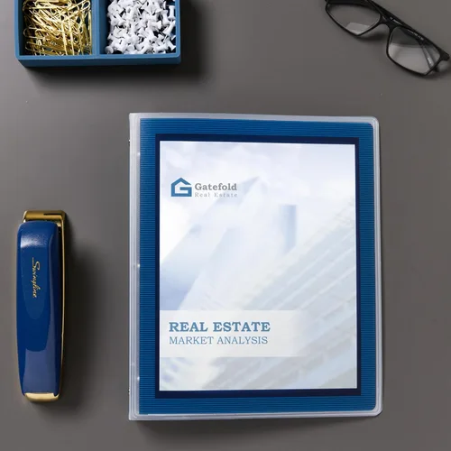 Vista 6 de Avery Flexi-View - Carpeta de 3 anillas, anillos redondos de 1/2 pulgada, 1 carpeta azul marino (15766) For Everyday School, Home and Office Use