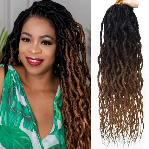 Vista 35 de Rizos de cabello sintético tejido en crochet de 16 pulgadas, 8 paquetes, Rizos de cabello tejido en crochet pre-enlazados con extremos rizados