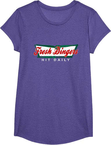 Vista 65 de Camiseta divertida de béisbol y softbol Don't Bunt Hit Fresh Dingers, Negro