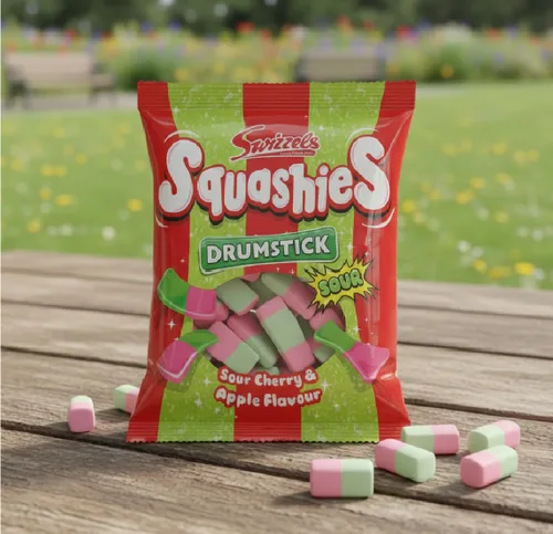 Vista 7 de Swizzels Drumstick Squashies sabor a cereza agria y manzana, 4.23 oz