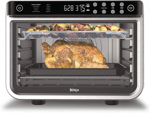 Vista 11 de Ninja Double Oven Pro Smart XL - Horno de encimera y freidora de aire Capacidad de 30.2 cuartos de galón 12 en 1 con acabado inteligente