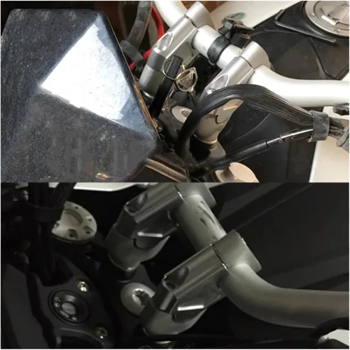 Vista 5 de Barra elevadora de manillar para B&enelli para TRK 502 TRK502 2016-2017 motocicleta 41MM aluminio manillar extensión montaje elevador abrazadera