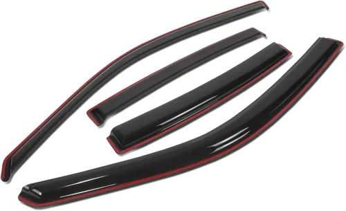 Vista 18 de Auto Dynasty 2 piezas viseras de ventana con cinta adhesiva protector de lluvia compatible con Dodge Stratus Chrysler Sebring 2001-2005 Cupé de 2