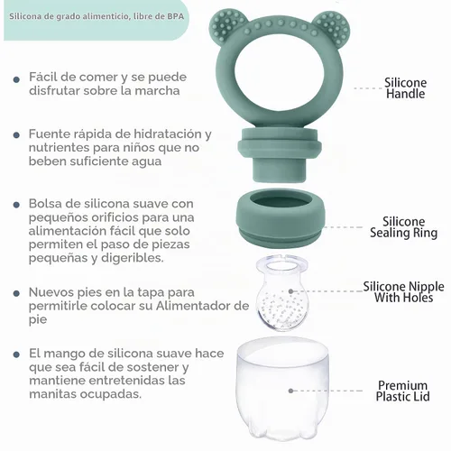 Vista 2 de BIGSPINACH Bandeja para congelador de alimentos para bebés y moldes para paletas de dentición: la solución perfecta para las necesidades