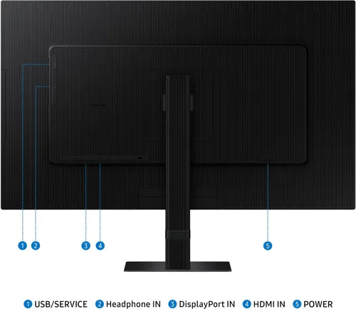 Vista 9 de [Usado] SAMSUNG Serie ViewFinity S7 (S70D) - Monitor 4K UHD de 27 pulgadas de alta resolución con HDR10, múltiples puertos, soporte de fácil
