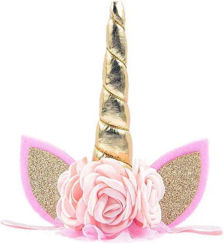 Vista 2 de Nuosai Juego de tutú con diadema de unicornio para bebé, regalo de primer cumpleaños