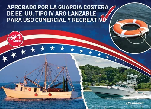 Vista 5 de Taylor Made - Anillo salvavidas aprobado por la Guardia Costera Naranja