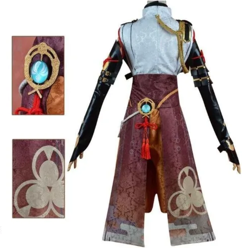 Vista 4 de Cosplay Life Genshin Impact - Disfraz completo de anime RPG con peluca para cosplay, disfraz de Halloween para adulto unisex