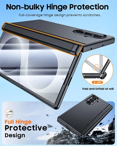Vista 5 de CENMASO - Funda para Samsung Galaxy Z Fold 8 Ultra con soporte, compatible con Magsafe