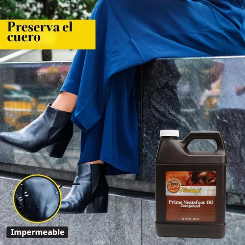 Vista 2 de Fiebing's Acondicionador de cuero compuesto de aceite Prime Neatsfoot Tamaño: 32 oz.