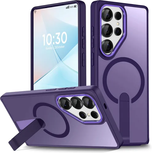 Vista 37 de Funda para Samsung Galaxy S24+ Plus [soporte integrado], compatible con carga inalámbrica MagSafe, [prueba de caídas de grado militar] Funda Azul