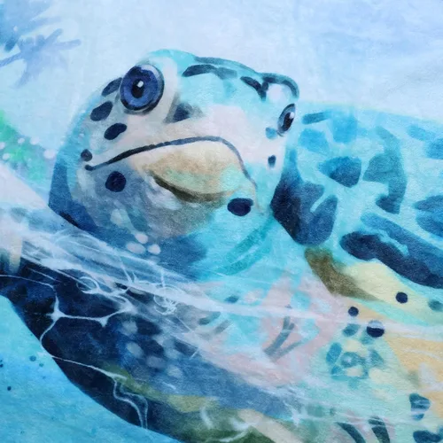 Vista 4 de Sviuse Manta de Tortuga Marina Costera Manta Náutica y de Playa Mantas Decorativas de Tortugas para Niños y Adultos Regalos de Tortuga