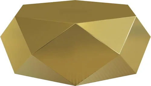 Vista 9 de SSLine Mesa de centro moderna de tambor para sala de estar, mesa de centro de acero inoxidable dorada de lujo de 39.4 pulgadas, mesas centrales