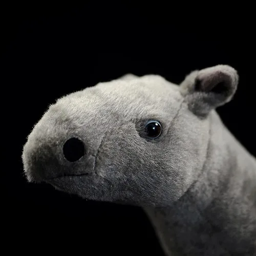 Vista 7 de Paraceratherium - Peluche realista de rinoceronte gigante de 16 pulgadas, juguete realista de pie, juguete de simulación suave de zoológico
