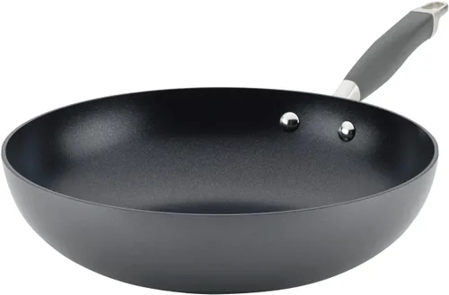 Vista 3 de Anolon Advanced - Utensilios de cocina antiadherentes anodizados duramente para el hogar - Woks (Wok abierto de 30,5 cm, Moonstone)