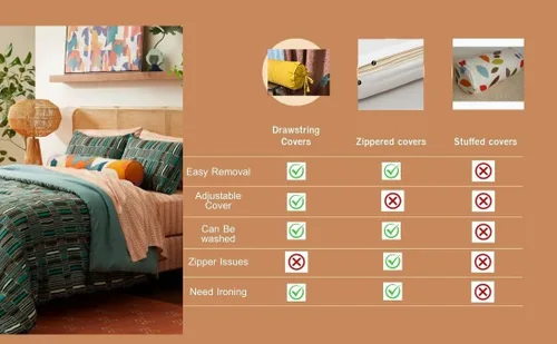 Vista 7 de Saffron - Funda desmontable para almohada de algodón (Beige, 15 cm x 40 cm (6" x 16"))