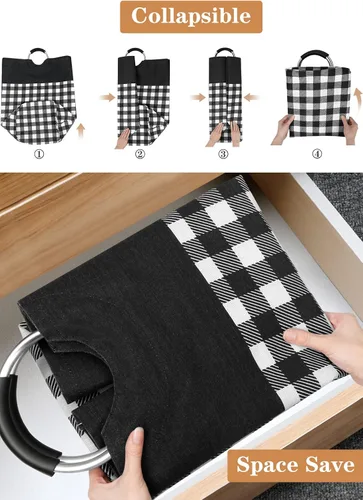 Vista 5 de BlissTotes Cesta de lavandería, cesta de ropa sucia, cestas para lavandería, cesta de lavandería para ropa con asas impermeables para almacenamiento