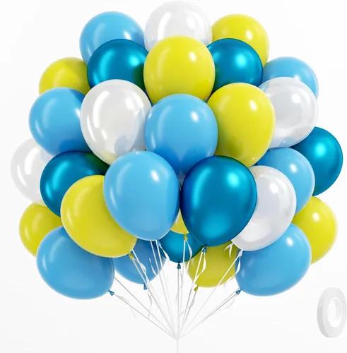 Vista 14 de 60 globos azul real y naranja con globos naranja y azul de 12 pulgadas Azul Naranja