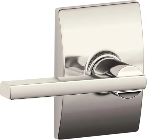 Vista 17 de Schlage F51A LAT 716 Latitude - Manija de puerta con bloqueo de entrada con llave, en acabado de bronce envejecido
