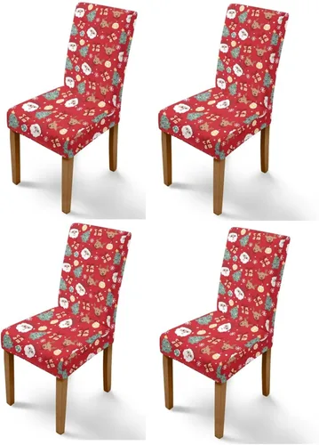 Vista 31 de Rnyleeg Juego de 1 fundas para sillas de comedor de Navidad, fundas para sillas de comedor, diseño étnico, diseño étnico, suave, lavable, para Arco