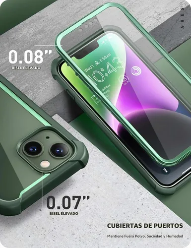 Vista 6 de i-Blason Ares Series - Funda diseñada para iPhone 14 de 6.1 pulgadas (2022)/iPhone 13 de 6.1 pulgadas (2021), funda transparente resistente de doble