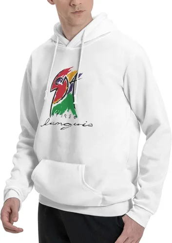 Vista 3 de furno Soda Stereo Hoodie Mens Casual Athletic Workout Pullover Hooded Sweatshirt With Pockets