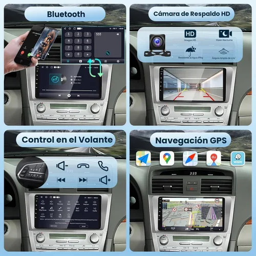 Vista 6 de Radio de coche 5GHz-WiFi 2G+64G para Toyota Camry 2006 2007 2008 2009 2010 2011 con CarPlay Android Auto, 9 pulgadas pantalla táctil Android 15