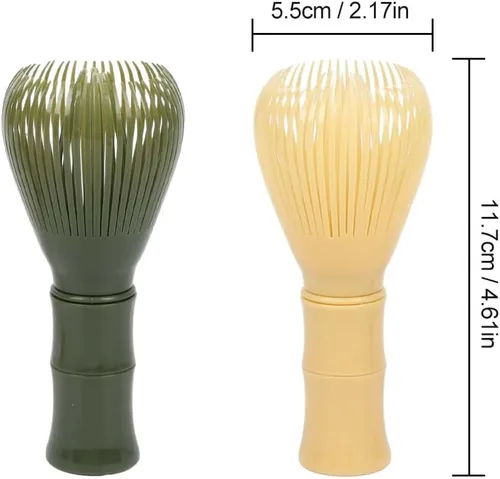 Vista 3 de Batidor tradicional de matcha reutilizable de resina PP, batidor de matcha Chasen, apto para lavavajillas, agitador de matcha, té verde matcha