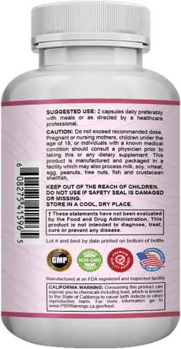 Vista 2 de Candida Cleanse Detox & Yeast Balance Gut Health Complex Anti Overgrowth- Oregano Caprylic Acid Black Walnut Wormwood Reishi 60 Caps, 11 Herbs