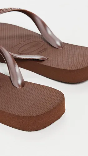Vista 3 de Havaianas Chanclas Top Tiras para Mujer Marrón oscuro