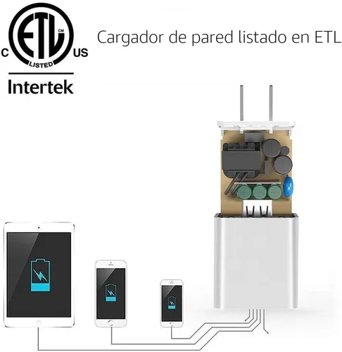 Vista 3 de Cargador para iPhone [certificado MFi] - Cargador de pared para viajes y hogar con cable de 5 pies, compatible con iPhone 14, 13, 12, 11, SE, X, 8
