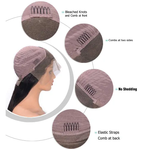 Vista 4 de Peluca de cabello corto y rizado con encaje frontal, corte Pixie con cabello de bebé, cabello humano Remy, peluca de encaje con ondas de agua