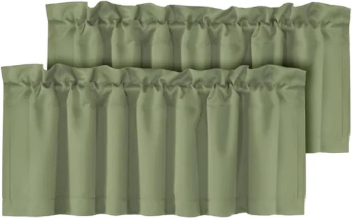 Vista 20 de H.VERSAILTEX - Cenefa térmica para ventana con dobladillo para barra, para oscurecer las habitaciones; ideales para la cocina, 52” x 18” Gris paloma