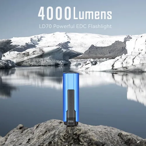 Vista 8 de IMALENT LD70 EDC linterna de mano recargable, alto rendimiento 4000 lúmenes con un CREE XHP70.2 LED, 5 niveles de claridad para acampar y senderismo