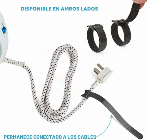 Vista 4 de 90 bridas reutilizables con gancho y bucle, correas de cables ajustables multiusos para organizar el hogar, la oficina y los centros de datos