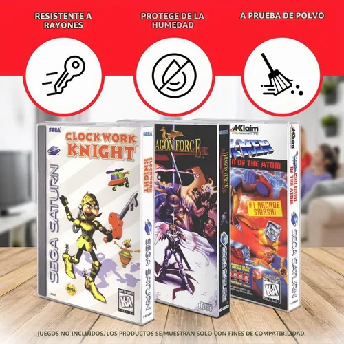 Vista 6 de EVORETRO Protector de caja de juegos para Sega CD, Saturn y Sony PS1 Longbox Games – 0.016 in de grosor a granel bolsas de juegos de cajas