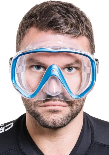 Vista 6 de Adulto lente única máscara para máxima visión mientras buceo y Snorkeling Liberty por Cressi: calidad desde 1946